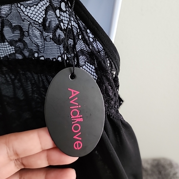 NWT One Piece Lace Lingerie Teddy Babydoll Bodycon Sexy Costumes Black Sheer 18W - Picture 9 of 9